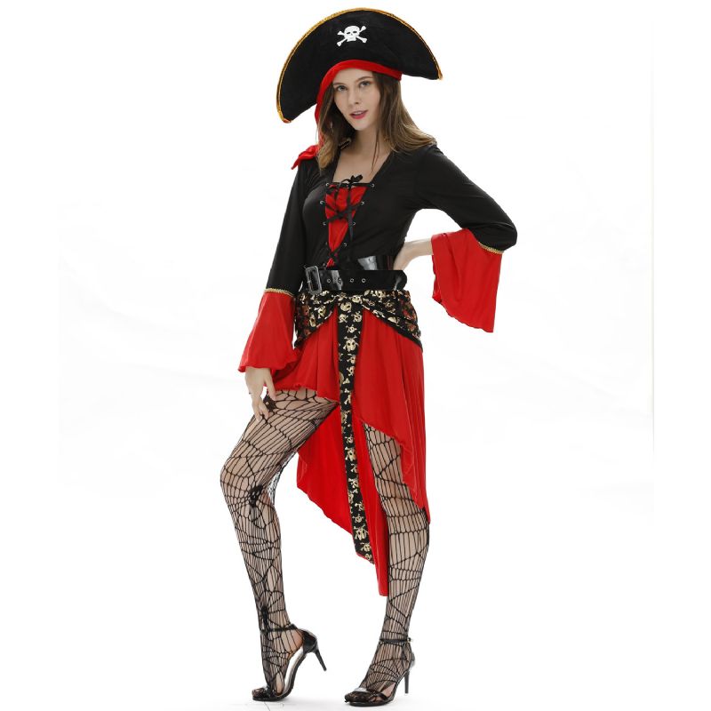 Kvinners Halloween Sexy Pirate Costume Cosplay Rollespill Uniform