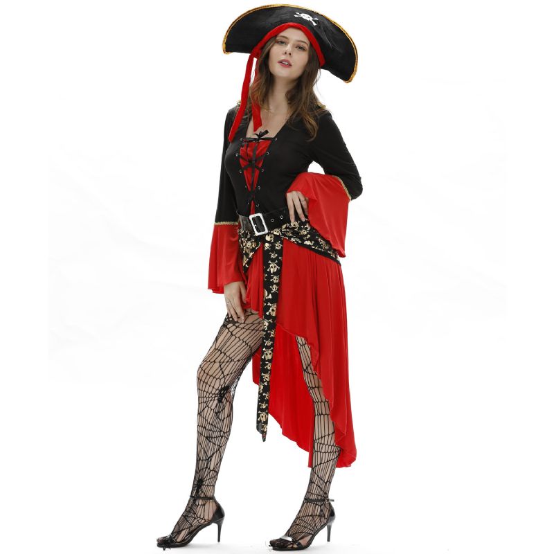 Kvinners Halloween Sexy Pirate Costume Cosplay Rollespill Uniform