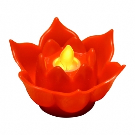 Led Elektronisk Lys Lotus Lampe Swing Bevegelse Kreativ Ønskelampe Buddhistisk Plast Simuleringslys