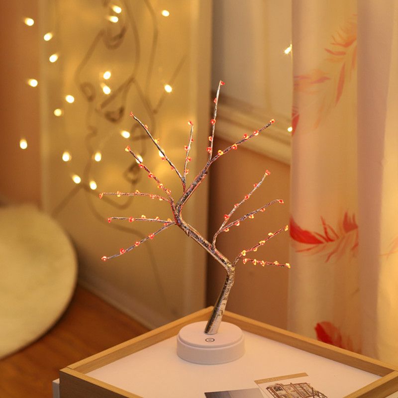 Led Tree Light Creative Gift Stars Snowflake Lanterne Kobbertråd Lys Dekorasjon Nattlys