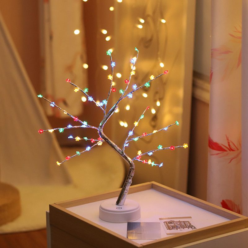 Led Tree Light Creative Gift Stars Snowflake Lanterne Kobbertråd Lys Dekorasjon Nattlys