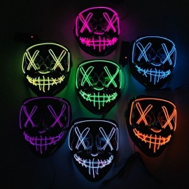 Lys Opp Mask Led Halloween Led Lys Opp Skremmende Maske For Festival Cosplay