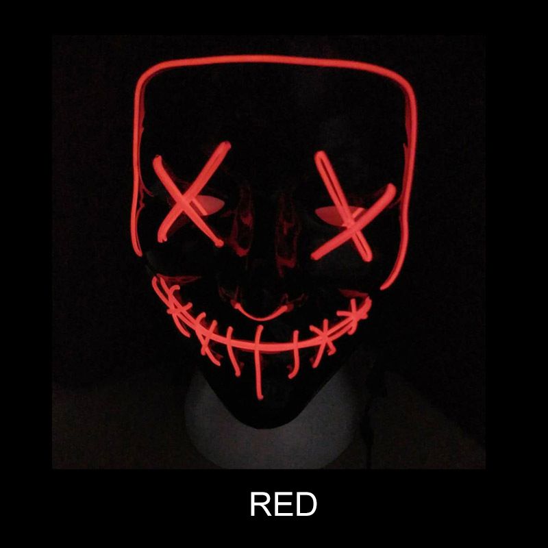 Lys Opp Mask Led Halloween Led Lys Opp Skremmende Maske For Festival Cosplay