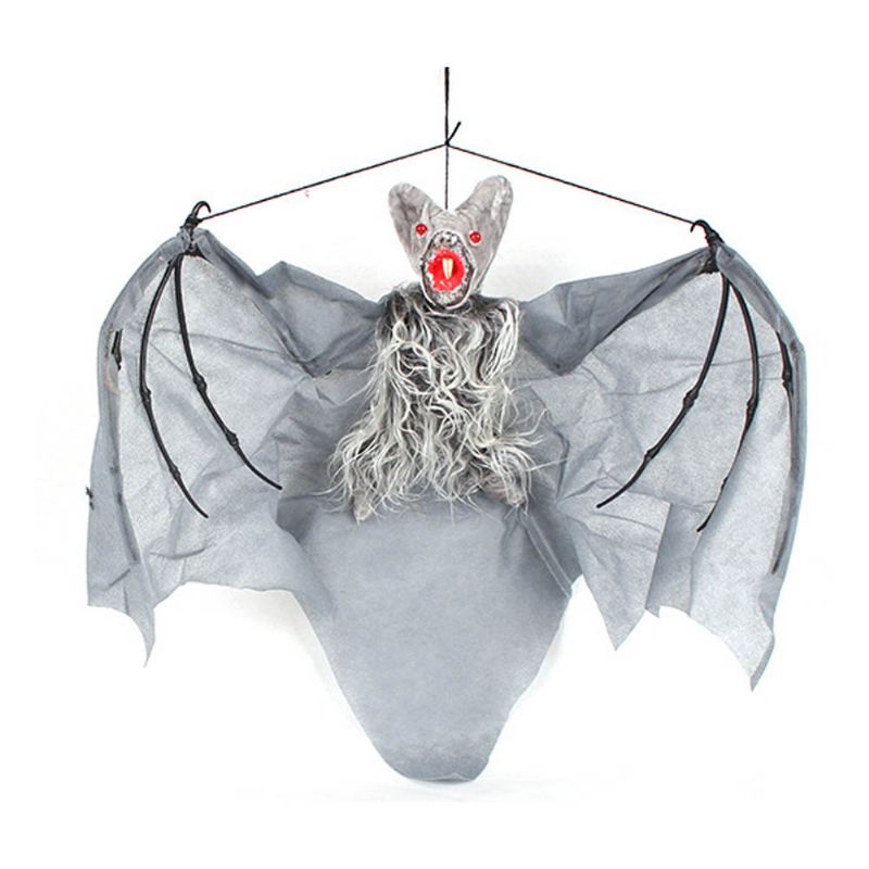 Lysende Spider Ghost String Toy For Halloween Moro Simulert Bat Dekorativ Leketøy Simulering Knickknack