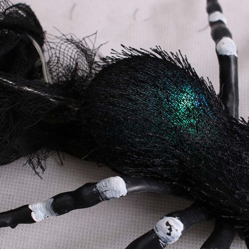 Lysende Spider Ghost String Toy For Halloween Moro Simulert Bat Dekorativ Leketøy Simulering Knickknack