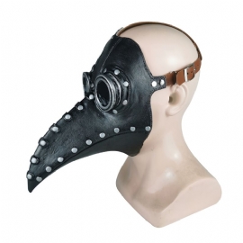 Morsom Middelalderske Steampunk Plague Doctor Fuglemaske Latex Punk Cosplay Masker Nebb Voksen Halloween Event Rekvisitter