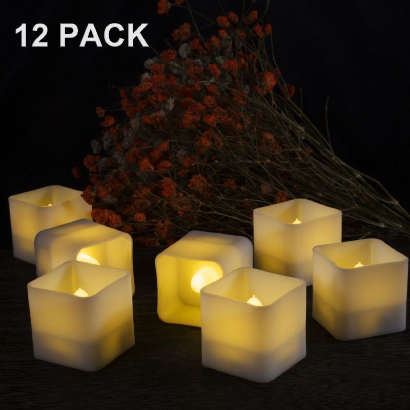 Ny Timing Square Candle Light Halloween Hot Salg Gul Blinkende Led Pumpkin Decoration Props