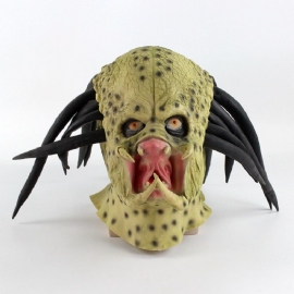 Predator Full Head Face Mask Hjelm Voksen Cosplay Kostyme Rekvisita Halloween Scene Show Party