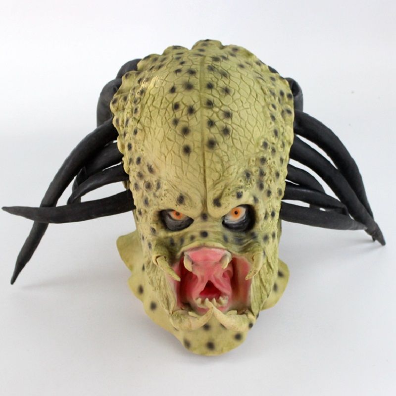 Predator Full Head Face Mask Hjelm Voksen Cosplay Kostyme Rekvisita Halloween Scene Show Party