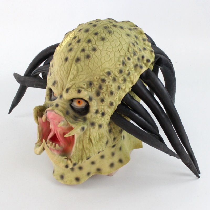 Predator Full Head Face Mask Hjelm Voksen Cosplay Kostyme Rekvisita Halloween Scene Show Party