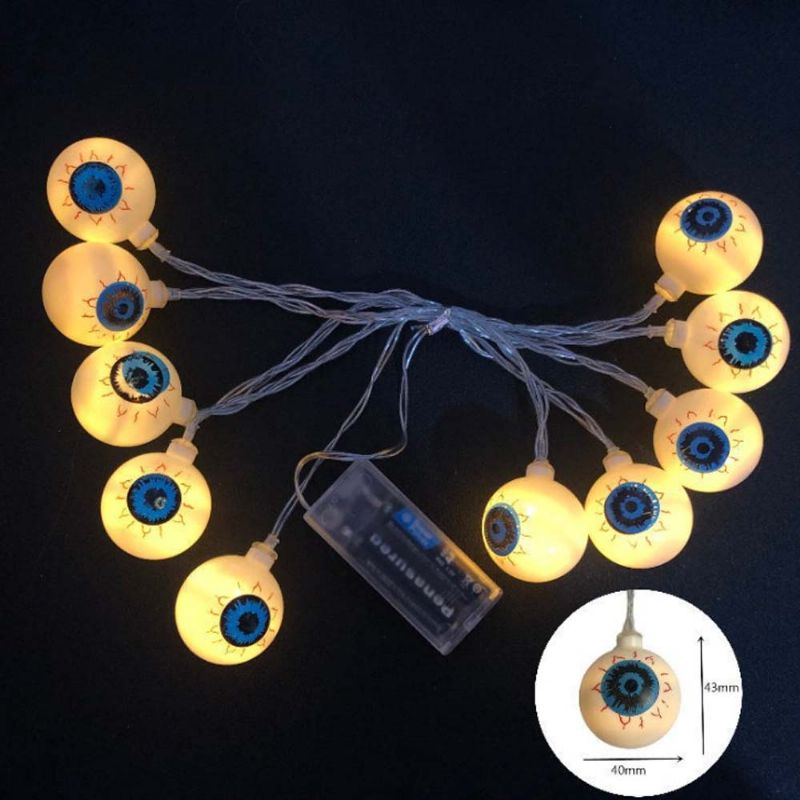 Skeleton Ghost Led String Light Series For Halloween's Day Dekorasjon Gresskar Lights Skull Halloween Lighting Chains Spirit Festival Fargerike Lys