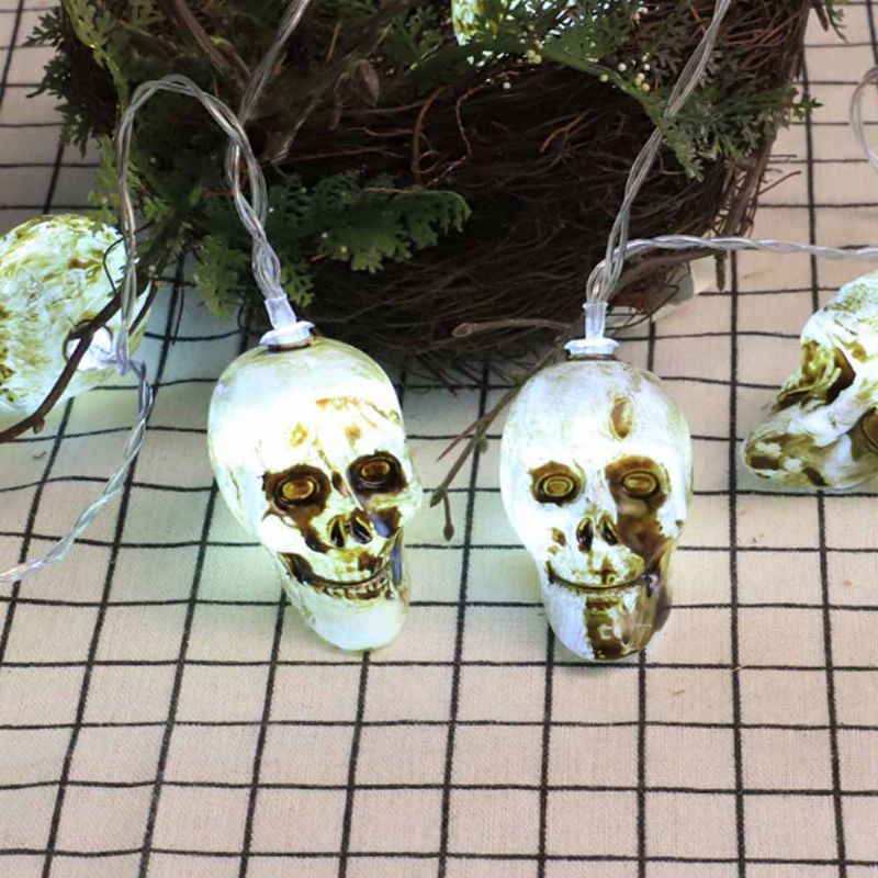 Skelton Led-lys For Helligdagsdekorasjon Ny Stil Skull Spirit Festival Dekorative Lyskjeder