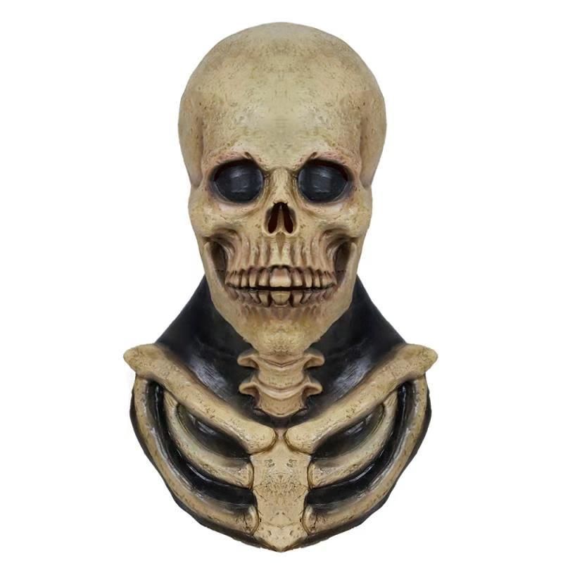 Skull Hodeplagg Mask Halloween Skrekk Skremmende Skrikende Grimase Hode Vanskelig Festrekvisita