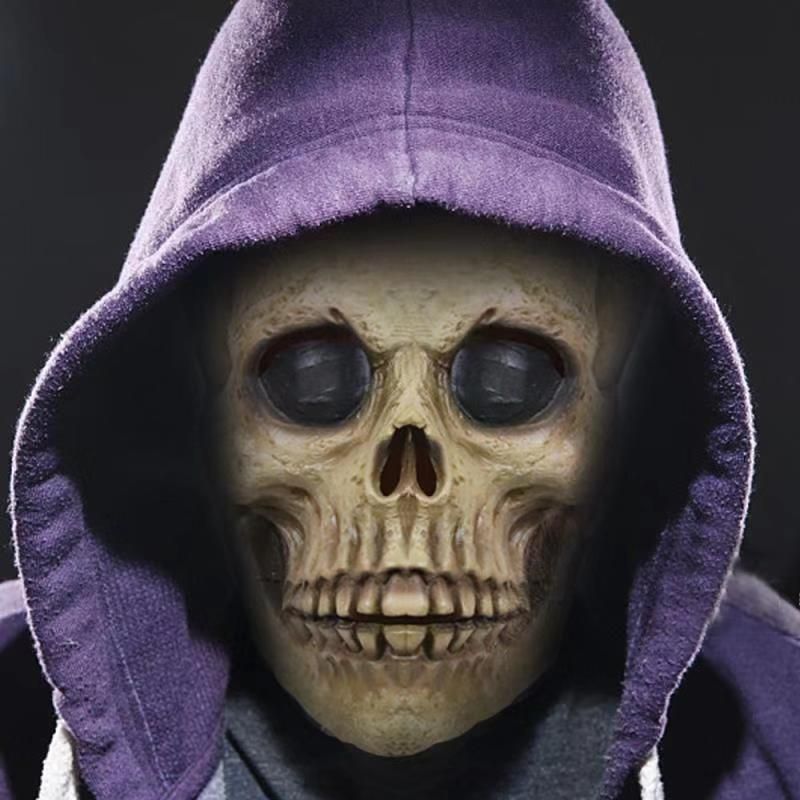 Skull Hodeplagg Mask Halloween Skrekk Skremmende Skrikende Grimase Hode Vanskelig Festrekvisita