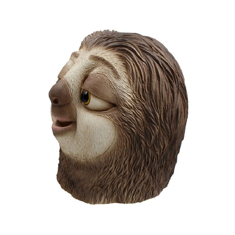 Sloth Mask Halloween Nyhet Kostyme Party Latex Animal Masks Flash Bear Head