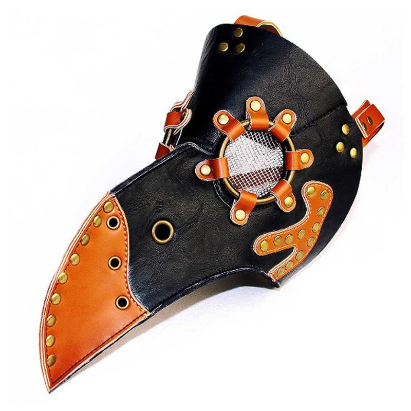 Steampunk Plague Doctor Fuglemaske Lang Nese Nebb Pu Skinnmaske For Cosplay Halloween Julekostyme Rekvisitter