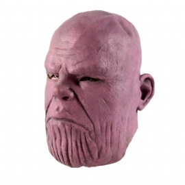 Thanos Latex Mask Stage Performance Hood Superhelt Cosplay Tool