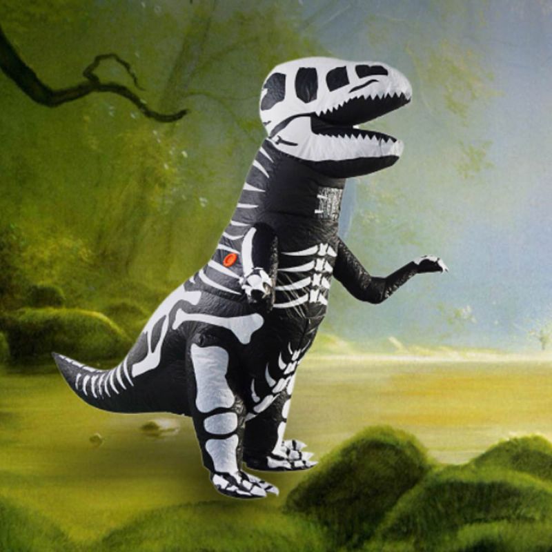 Tyrannosaurus Oppblåsbar Dress For Halloween's Day Ytelse Vanntett Slitesterk Walking Dinosaur Oppblåst Pressure Oppblåsbart Kostyme