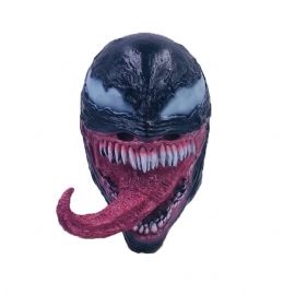 Universe Deluxe Venom Spiderman Latex Mask Halloween Costume Film Cosplay Svart