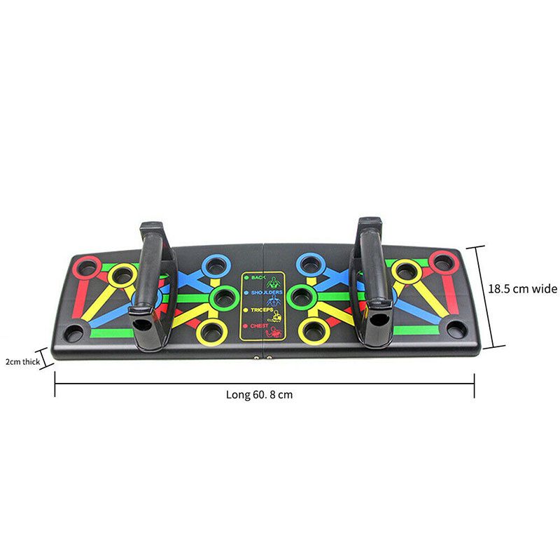 14 I 1 Push Up Board Stand Fitness Trening Pull Rope Gym Bryst Muskeltrening Kroppsbygging Treningsverktøy Multifunksjonelt For Menn Kvinner Hjem Bærbar