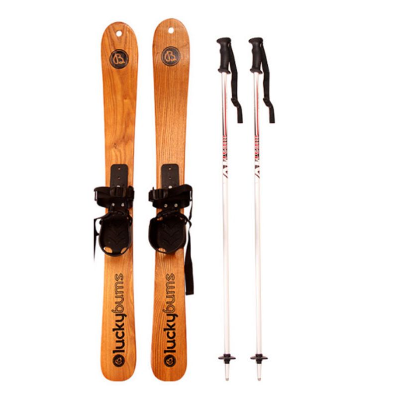 Dual Wood Skibrett For Utendørs Skitrening Fasjonable Ski Par Ash Tree 110 cm Snowboard Slede