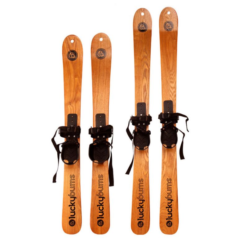 Dual Wood Skibrett For Utendørs Skitrening Fasjonable Ski Par Ash Tree 110 cm Snowboard Slede