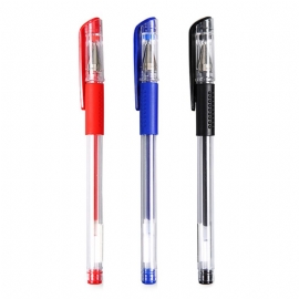 Business Carbon Bold Pen Europeisk Standard 0.5 mm Pen Black Signature Pen Gel Pen Kontorrekvisita Nålespiss Kulespiss