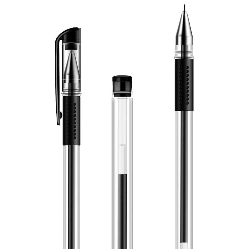 Business Carbon Bold Pen Europeisk Standard 0.5 mm Pen Black Signature Pen Gel Pen Kontorrekvisita Nålespiss Kulespiss