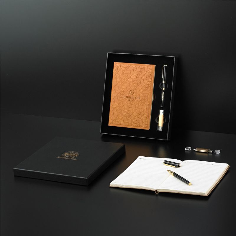 Lærerens Dag Notebook Set Sign Pen Usb Tredelt Tilpasset High-end Stropp