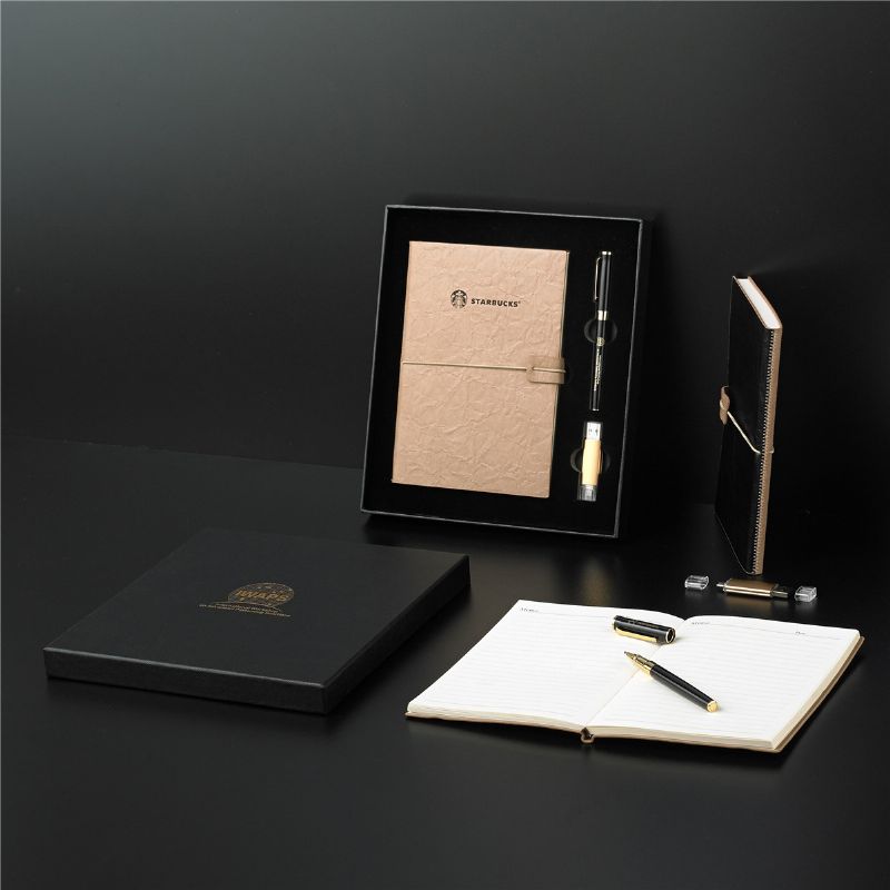 Lærerens Dag Notebook Set Sign Pen Usb Tredelt Tilpasset High-end Stropp