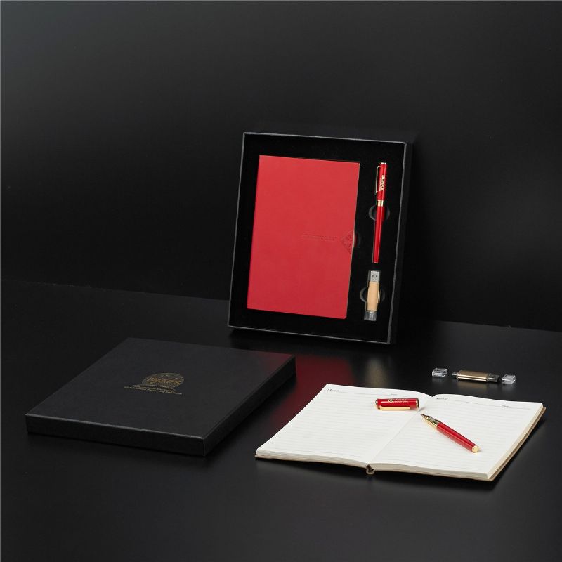 Lærerens Dag Notebook Set Sign Pen Usb Tredelt Tilpasset High-end Stropp