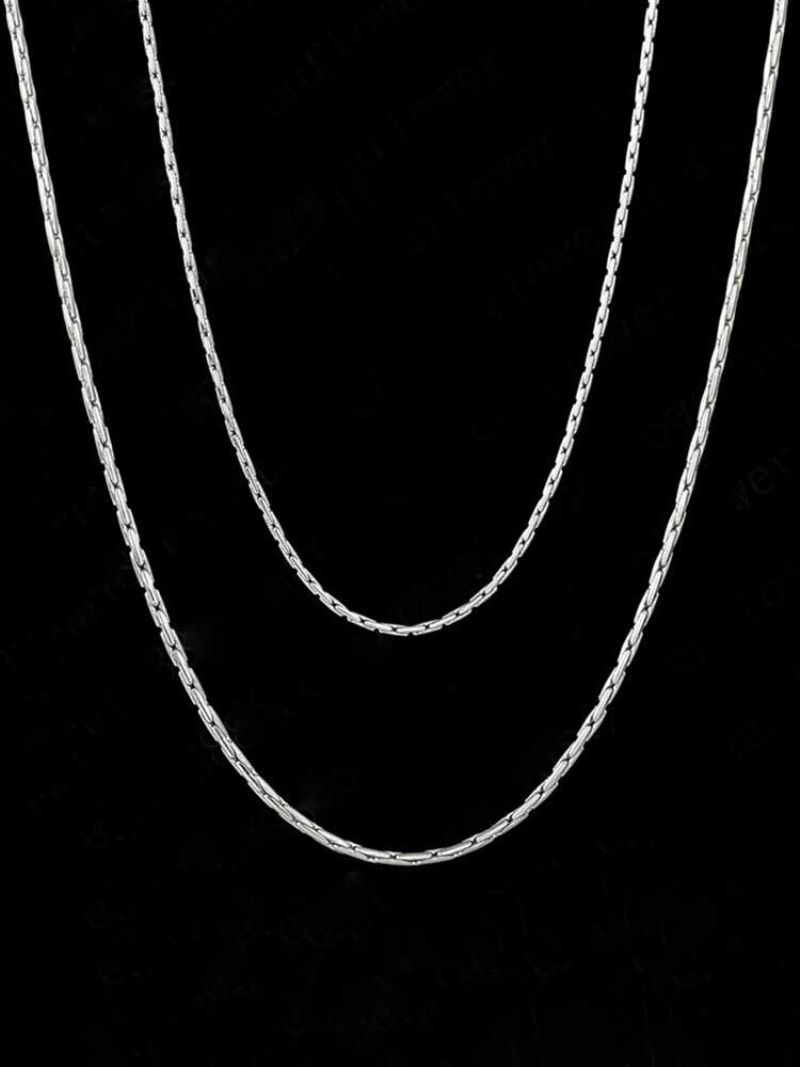 1 Stk Titanium Stål Hip-hop Fashion Clavicle Chain Halskjede