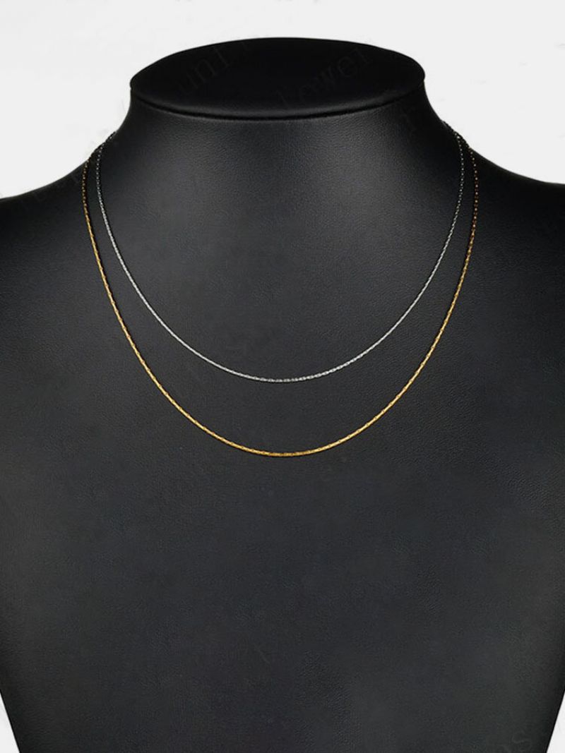 1 Stk Titanium Stål Hip-hop Fashion Clavicle Chain Halskjede