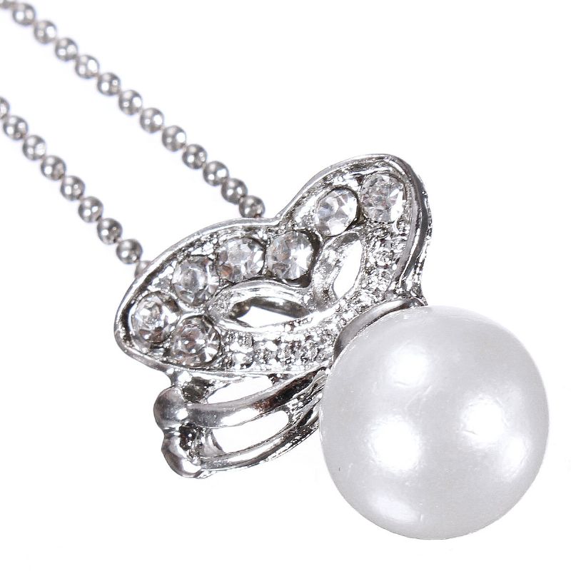 Butterfly Crystal Pearl Anheng Kjede