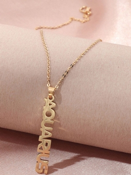 Creative English Version Twelve Constellation Necklace Women Clavicle Chain