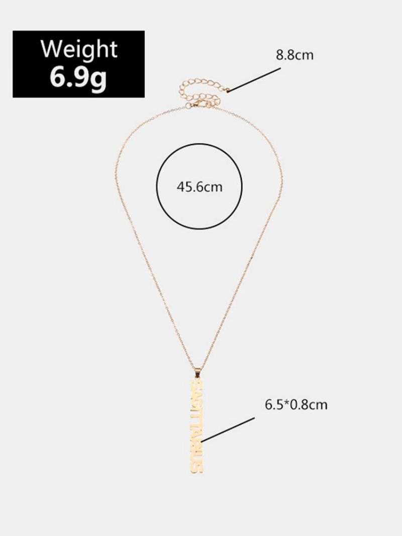 Creative English Version Twelve Constellation Necklace Women Clavicle Chain