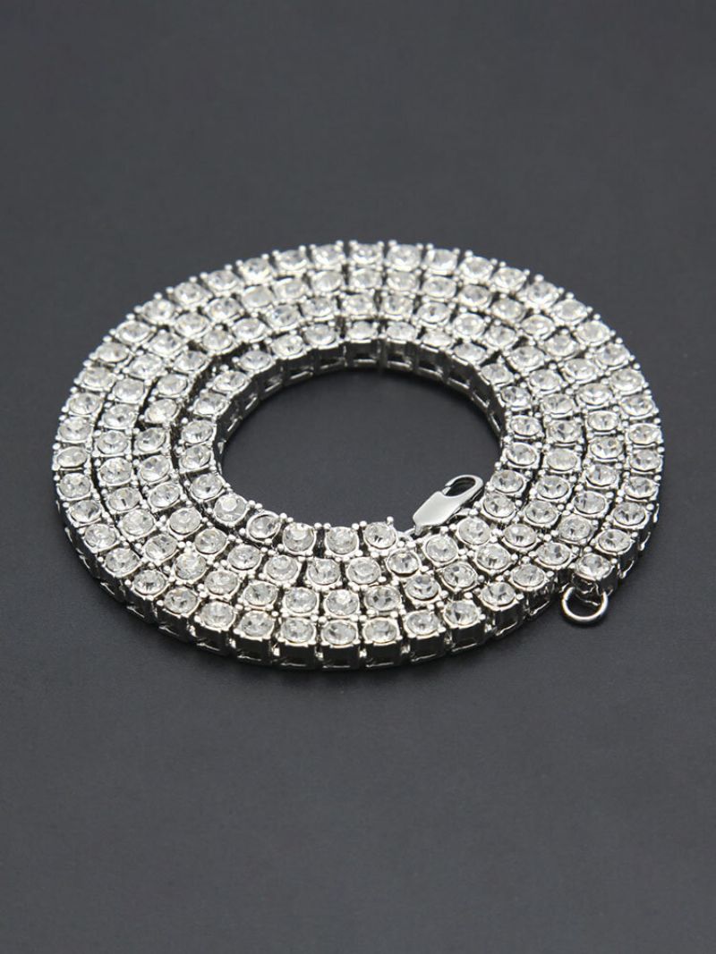 Hip Hop Full Rhinestone Claw Chain Innlagt Halskjede