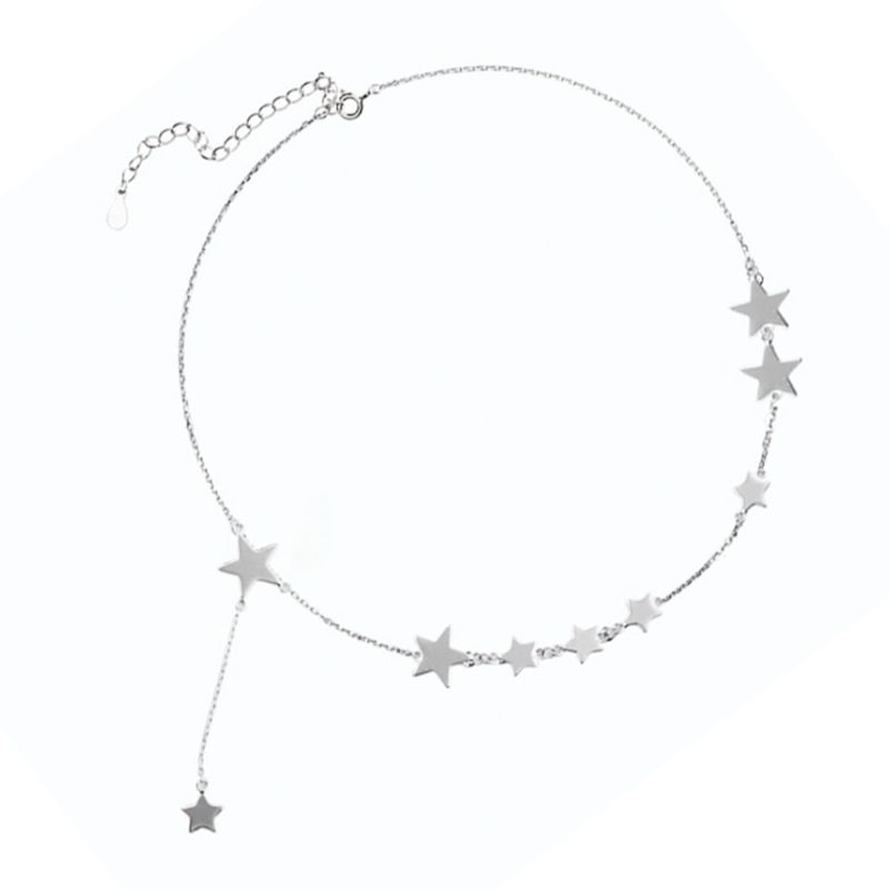 Lucky Star Choker Halskjede Original Sterling Ornament Med S925 Silver For Kvinner Jenter