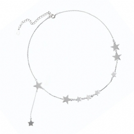 Lucky Star Choker Halskjede Original Sterling Ornament Med S925 Silver For Kvinner Jenter