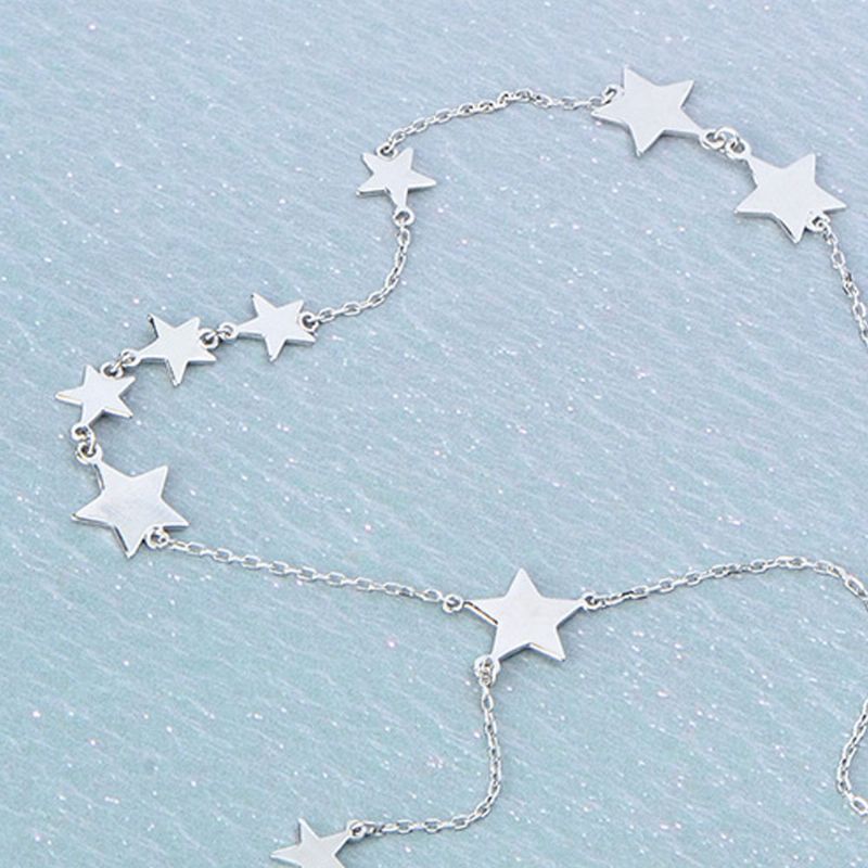 Lucky Star Choker Halskjede Original Sterling Ornament Med S925 Silver For Kvinner Jenter