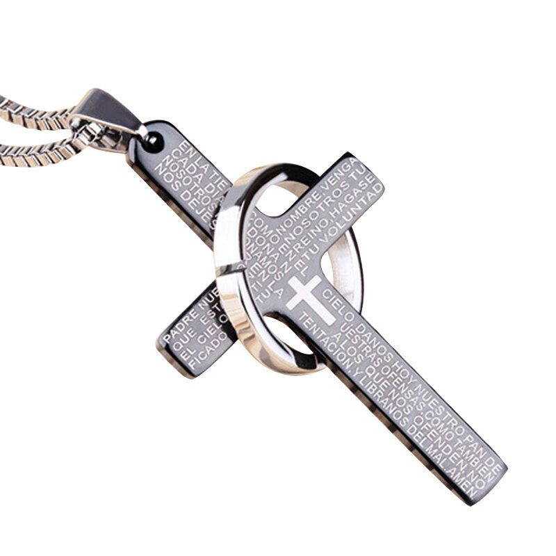 Mote Anheng Halskjede Graphem Cross Hollow Rund Charm Etniske Smykker For Menn