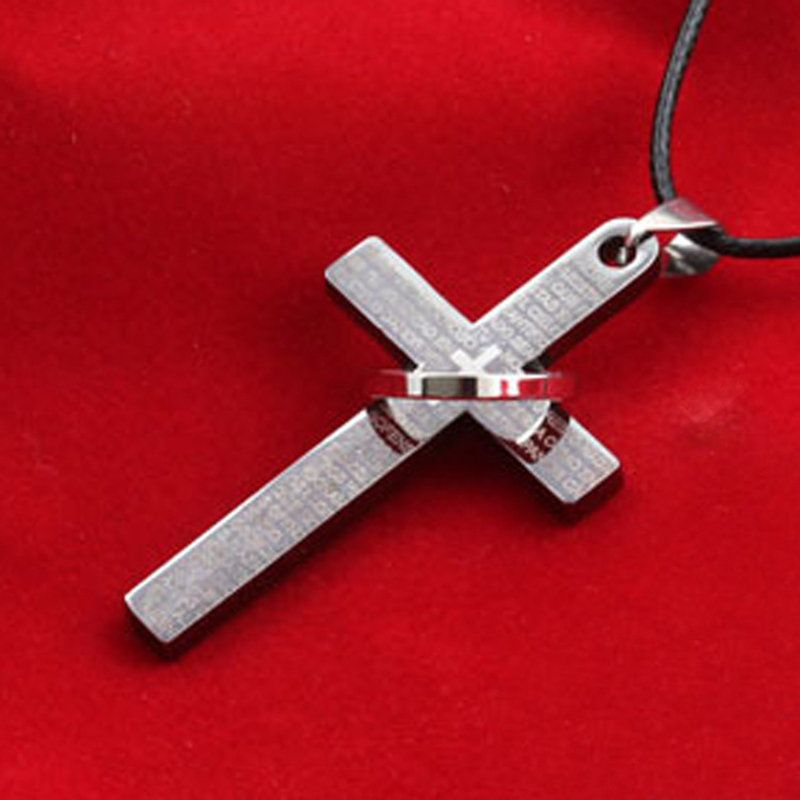 Mote Anheng Halskjede Graphem Cross Hollow Rund Charm Etniske Smykker For Menn