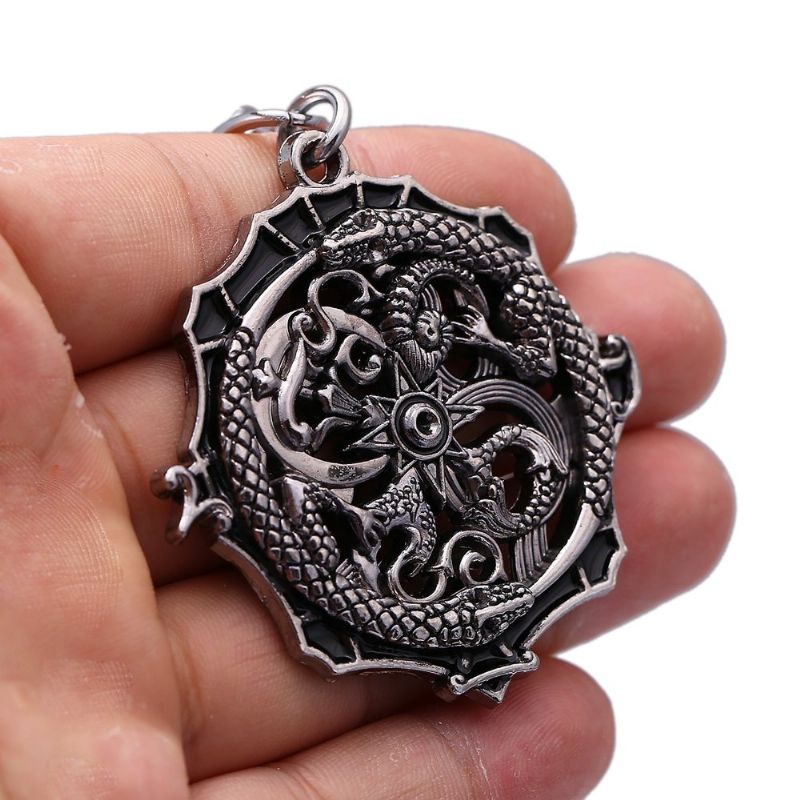 Mote Unisex Anheng Halskjede Uregelmessig Dragon Totem Wax Rope Chain Charm For Kvinner Menn