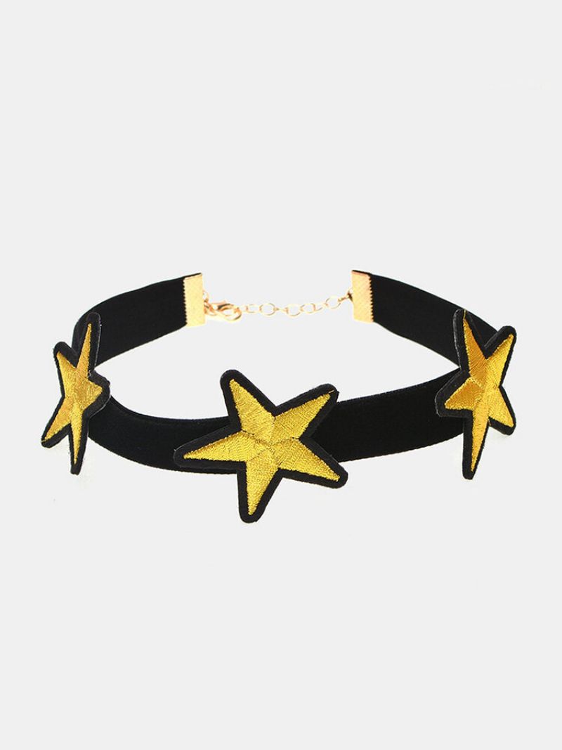 Punk Choker Halskjede Star Flanell Collar