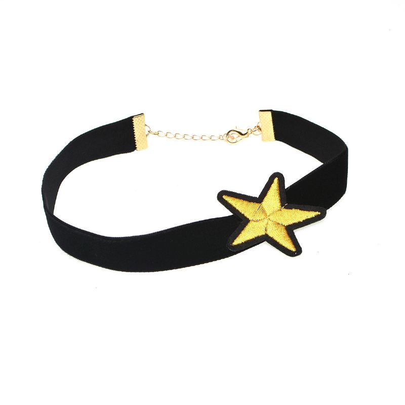 Punk Choker Halskjede Star Flanell Collar