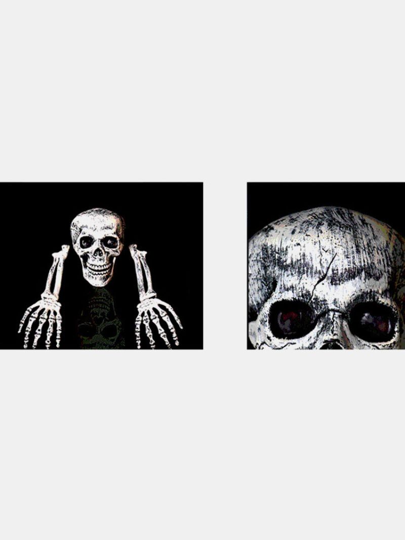 1 Pc Halloween Haunted Skull House Realistisk Bones Head And Hands Set Graveyard Scene Cosplay Diy Skrekkfestdekorasjoner