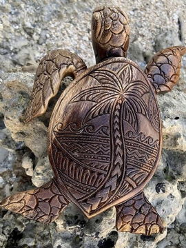 1 Pc Praktisk Harpiks Hawaiian Turtle Treskjæring Realistisk Display Mold Simulering Morsom Statue Hagearbeid