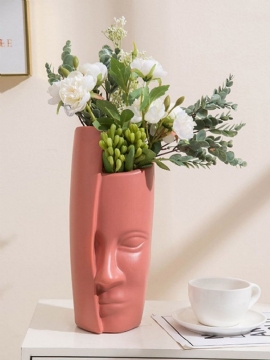 1 Stk Kreativ Nordisk Stil Abstrakt Ansiktsfigur Karakter Hjemmehage Skrivebordsdekor Sukkulenter Blomsterpotteplantekar Vase