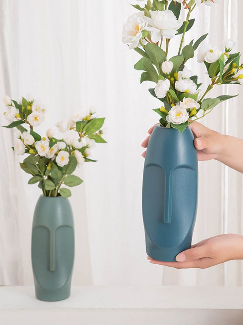 1 Stk Kreativ Nordisk Stil Abstrakt Ansiktsfigur Karakter Hjemmehage Skrivebordsdekor Sukkulenter Blomsterpotteplantekar Vase