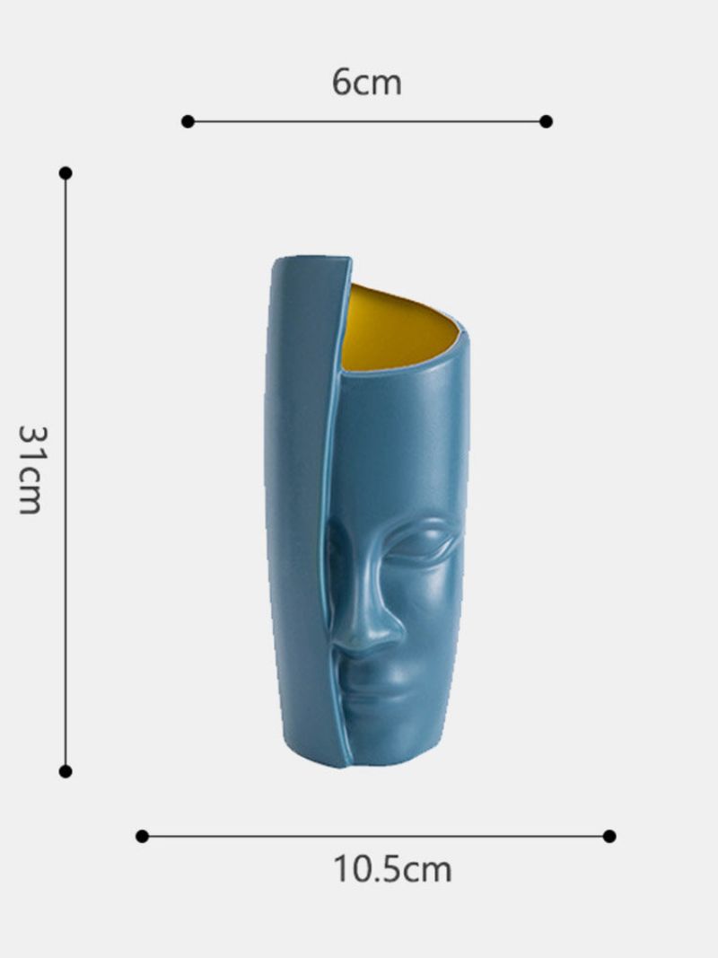 1 Stk Kreativ Nordisk Stil Abstrakt Ansiktsfigur Karakter Hjemmehage Skrivebordsdekor Sukkulenter Blomsterpotteplantekar Vase